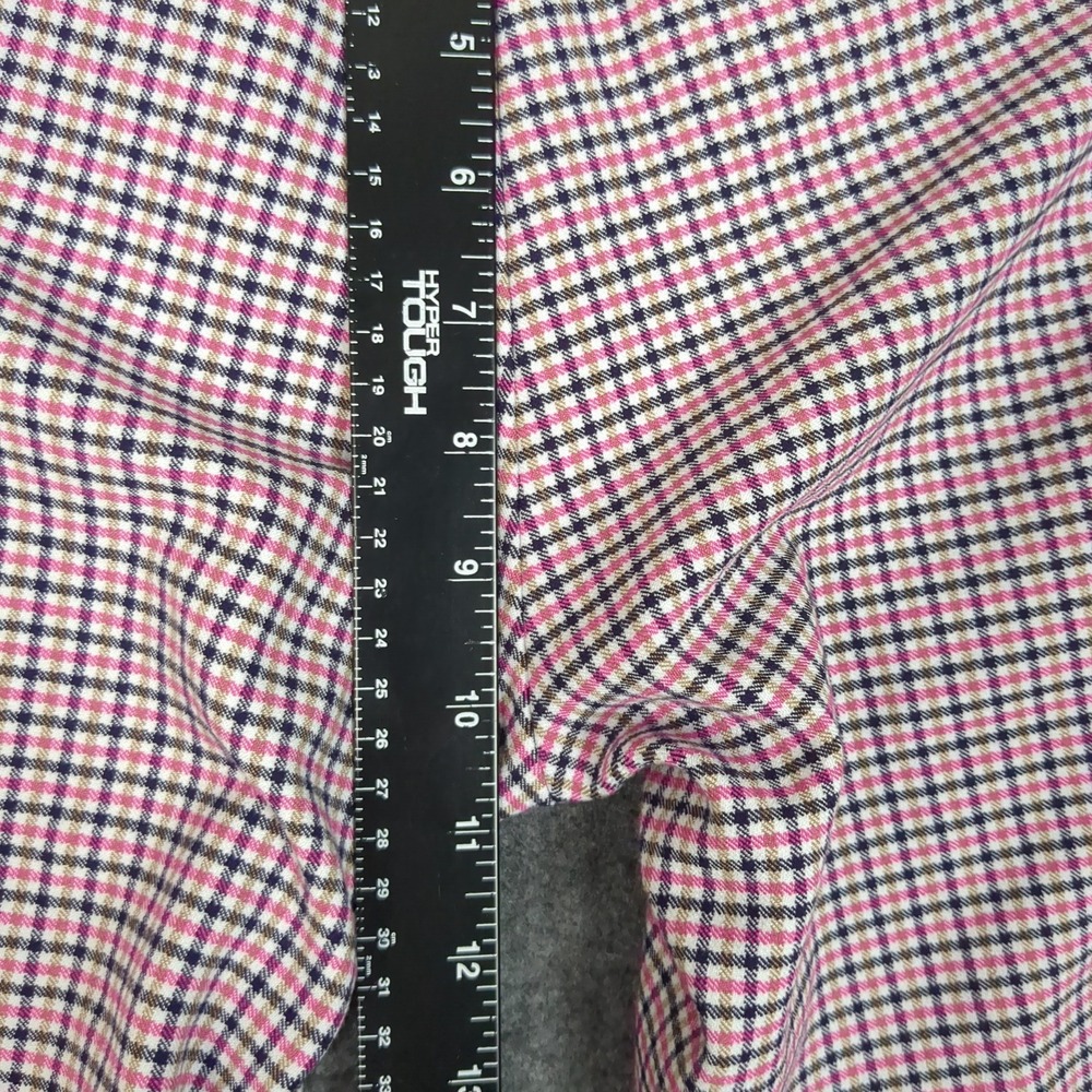 Banana Republic Sloan Skinny Pants Womens 2‎ Pink Navy Gingham Plaid Zip Pocket - Picture 13 of 15